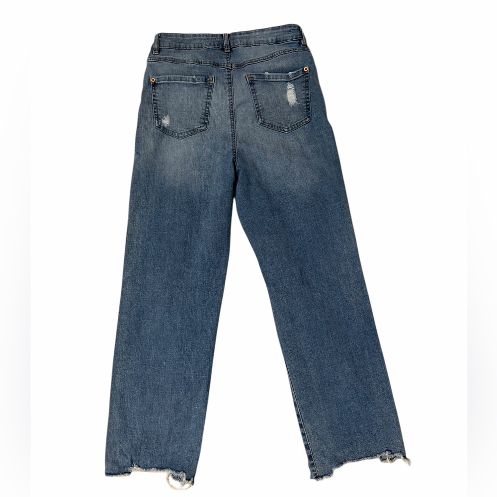 INC International Concepts High Rise Straight Leg Distressed Jeans Size 10 - Picture 4 of 8